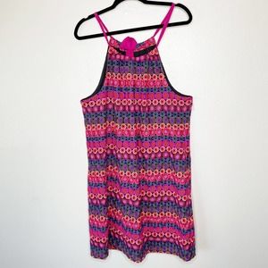 Trina Turk Roe Size 14 Multicolor Embroidered Dress